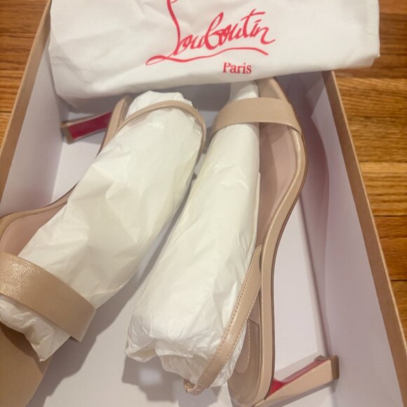 brand new CHRISTIAN LOUBOUTIN O Condora 55 suede slingback sandals Size 40 - Picture 7 of 9